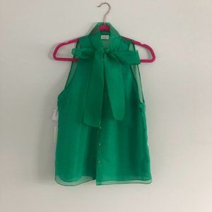 Aritzia Babaton Julius Blouse Emerald Green NWT